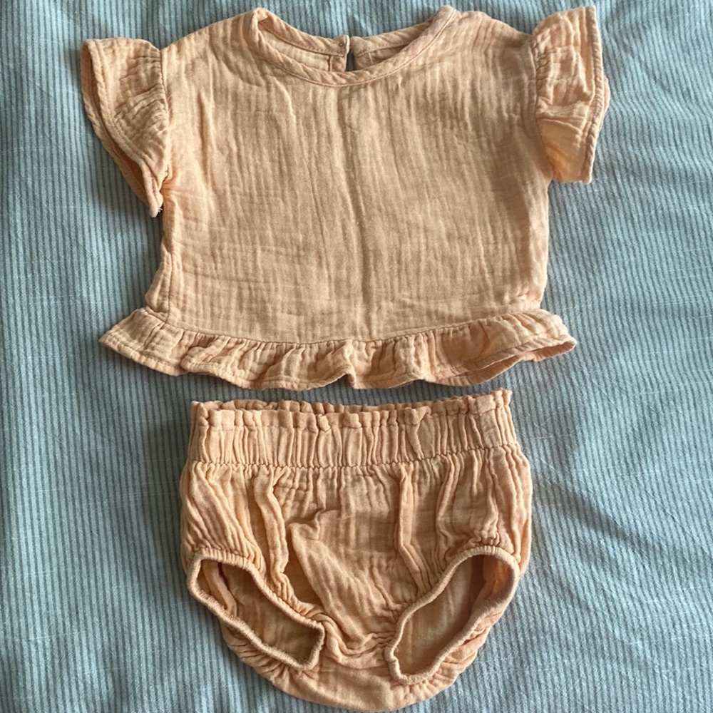 Matching set, 0-3m, Grayson collective, light orange